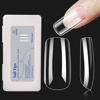 Picture of Medium Square Nail Tips, 500Pcs Beetles Gel X Nail Kit Medium Square Pre Shaped Clear Full Cover False Nails for Gel Art Polish Soak Off Lamp Nail Extensions Acrylic Press on Nail Tips