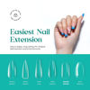 Picture of Medium Square Nail Tips, 500Pcs Beetles Gel X Nail Kit Medium Square Pre Shaped Clear Full Cover False Nails for Gel Art Polish Soak Off Lamp Nail Extensions Acrylic Press on Nail Tips