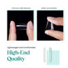 Picture of Medium Square Nail Tips, 500Pcs Beetles Gel X Nail Kit Medium Square Pre Shaped Clear Full Cover False Nails for Gel Art Polish Soak Off Lamp Nail Extensions Acrylic Press on Nail Tips