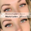 Picture of Brown Lashes Eyelashes Cat Eye Natural Look Lash Extension D Curl Wispy Clear Band Brown Eyelashes Fluffy Faux Mink Lashes Pack by Mavphnee