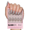 Picture of Glamnetic Press On Nails - Pure Gray |Opaque Light Gray Short Oval False Nails, Reusable Stick On Fake Nails with Glue | Salon Quality | 15 Sizes - 30 Nail Kit