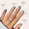 Picture of Glamnetic Press On Nails - Pure Gray |Opaque Light Gray Short Oval False Nails, Reusable Stick On Fake Nails with Glue | Salon Quality | 15 Sizes - 30 Nail Kit