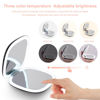 Picture of Compact LED Magnifying Travel Makeup-Mirror - 4 inches 1X/10X Magnification Small Hand Pocket Dimmable Double Sided USB Rechargeable Touch Screen, Portable Tabletop Cosmetic (Black)