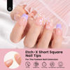 Picture of Beetles Gel Nail Tips Short Square Etch X Nail Tips,576Pcs 12 Sizes Semi-Matte Nail Tips - Pre-Etched, Strong Adhesion, Pre-Filed & Pre-Formed for Natural Look and Comfortable Wear Gifts for Women