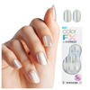 Picture of KISS colorFX by imPRESS Press On Nails, ‘Sour Love’, Solid White with Pearlescent Finish, Short Oval, New & Improved Adhesive, Includes 30 Fake Nails, Prep Pad, 1 Manicure Stick, 1 Mini Nail File