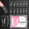 Picture of Ranrose Duck Nail Tips - 120pcs Extra Long Duck Feet Style Nail Tips Clear Press on Nail Tips for Acrylic Nails Professional 12 sizes XXL Full Cover False Nail for Y2K Nail Salon