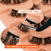 Picture of Natural Cluster Lashes D Curl Eyelash Extensions Wispy Individual Lashes Strips False Eyelashes DIY Lash Extensions Multipack by Eefofnn