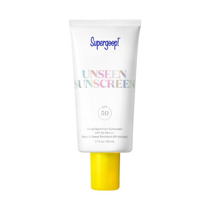 Picture of Supergoop! Unseen Sunscreen SPF 50 Invisible Sun Protection for Face - Broad Spectrum Face Sunscreen + Makeup-Gripping Primer - Weightless, Scentless, Oil Free - For All Skin Types - 1.7 fl oz