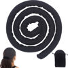 Picture of Spiral Lock Hair Tie Dreadlock Accessory Bendable Hair Ties for Women and Men Ponytail Holders Colorful Dreadlock Hair Tie Long Dreads Thick Curly Hair Holder (Midnight)