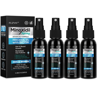 Picture of 5% Minoxidil Spray for Men and Women, Minoxidil for Women Hair Growth, Minoxidil for Men Hair Growth Spray 4PCS.