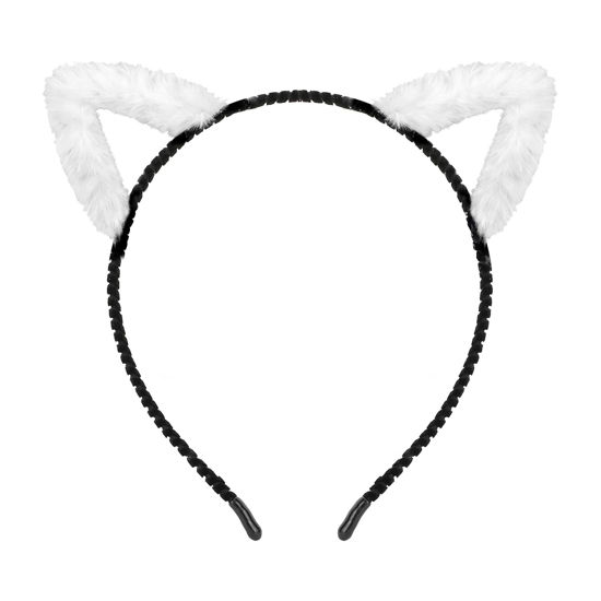 Picture of WHAVEL Cat Ears Headband Cute Cat Headband Fluffy Cat Ears (White)