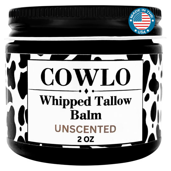 Picture of Whipped Tallow Moisturizer for Sensitive Skin, 100% Grass Fed Beef Tallow for Organic Skin Care, Face, Body, Natural Lotion, Unscented