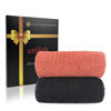 Picture of Unifab African Net Sponge Real African Exfoliating Net Bath Sponge Wash Cloth Exfoliating Washcloth African Net Cloth Body Scrubber for Shower Pink and Black
