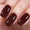 Picture of AILLSA Brown Jelly Gel Nail Polish Dark Cocoa Translucent Gel Polish Amber Color Fall Gel Polish Long Lasting Chocolate Coffee Nails Soak Off U V Gel for Nail Art at Home Valentine Gift 0.51 Oz GB131