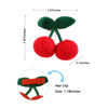 Picture of 2Pcs Girls Hair Clips, Handmade Crochet Sweet Cherry Shape Hair Barrettes, Manual Knitted Cute HairPins Alligator Clip Hand-Woven Creative Hair Slide, Fashion Hair Accessories for Kids Teens Gifts