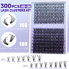 Picture of Geeneiya Natural Lash Clusters Kit 30D+50D Wispy Lash Extension Kit 10-18mm Cluster Eyelash Extensions Kit Natural Individual Lashes with Waterproof Lash Bond and Seal, Lash Tweezers (300Pcs)