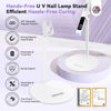 Picture of SAVILAND U V Nail Lamp Stand: Sturdy Only U V Light Stand for Gel Nails Polish 360° Adjustable Magnetic Rotation U V Nail Light Stand Portable Handsfree Builder Nail Gel Lamp Stand Home Salon Manicure
