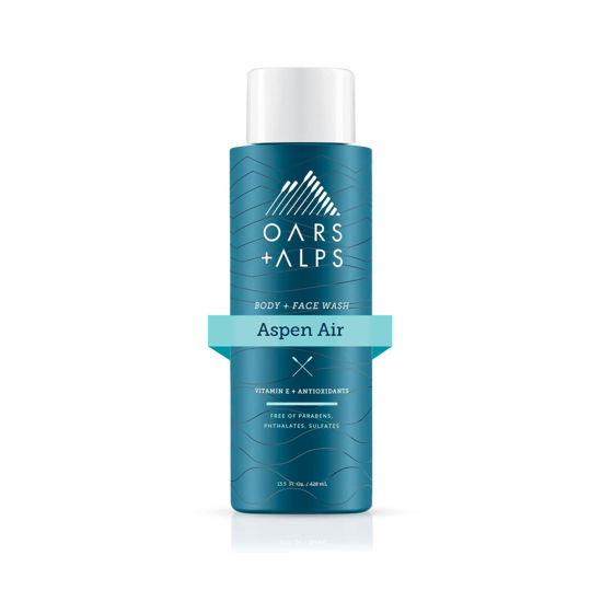 Picture of Oars + Alps Mens Moisturizing Body and Face Wash, Skin Care Infused with Vitamin E and Antioxidants, Sulfate Free, Aspen Air, 1 Pack