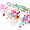 Picture of Heart Nail Art Glitter Sequins Heart Valentines Nail Art Sticker Decals Laser Love Heart Glitter Flakes for Manicure Make Up DIY Nail Decoration