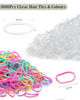 Picture of Hair Wax Stick, Topsy Tail Hair Tool, 1000Pcs Clear and Colourful Hair Elastics - Hair Accessories for Girls Taming Flyaways Sleek Ponytail Ballet Bun