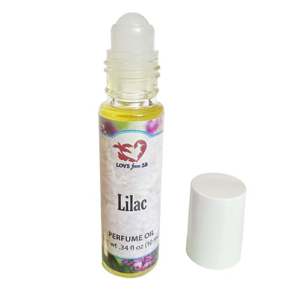 Picture of Lilac Perfume Oil | .03 oz/10 ml Roll On Bottle with Organic Jojoba Oil | Made in Santa Barbara, California (Lilac)