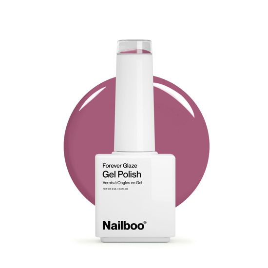 Picture of Nailboo PREMIER Forever Glaze Gel Nail Polish, (Mauve) Velvet Lust LED Nail Lamp Gel Polish, Self-Leveling DIY Nails, Salon Quality Nail Color, Glossy Long-Wear, 0.3 oz.