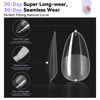 Picture of SAVILAND Pro Gel X Nail Kit 30-Day Wearing: Short Almond 12 Sizes Gel Nail Kit With Nail Drill 500 PCS Gel X Tips Strong Nail Glue Gel U V Nail Lamp Portable for Nail Extension Salon DIY Gifts Women