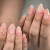 Picture of Set 10Pcs -Clear -Gel 3D -Flowers -Nails -Charms Plain No Rhinestone Gems Handmade by Gel, Design For Medium & Long Nail, 3D Flower Nail Art Floral Salon Decor For Women(Medium, ApricotBlossom Clear)