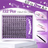 Picture of Natural Lash Clusters Kit Wispy Eyelash Clusters CC Curl Cluster Eyelash Extensions 132 pcs Individual Lash Extensions DIY Lash Extension Kit with Lash Bond and Seal and Remover Lash Kit by Mavphnee