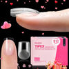 Picture of Beetles Tipex Instant Apex Nail Tips: 512Pcs Short Squoval Pre-Building &Pre-Etched Strong Thick Acrylic Nail Tips, 16 Sizes Full Cover False Nail Extension for Press on Nails Gift for Women