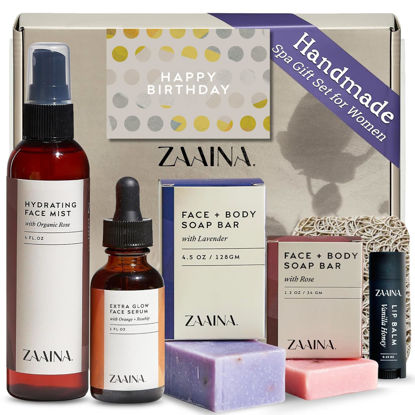 Picture of Birthday Gift Set for Women - Bath Gift Set, Body Care Set for Her, Relaxing Spa Kit for Women, Gift Basket for Women, Spa Package, Self Care Kit for Women, Pampering Home Spa Kit for Women by ZAAINA