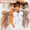Picture of 10 PCS Large Hair Bows Ribbon Bow for Women,Hair Bows for Women,Oversized Long-tail Cute Aesthetic Hair Accessories,Large Hair Barrettes for Women,Big Bows for Girls（Warm brown