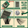 Picture of KEYYOU DIY Lash Extension Kit 300pcs Soft Lash Clusters 60D D Curl Easy to Apply with Lash Bond and Seal Lash Applicator Lash Remover Eyelash Extension Kit at Home(RMkit-60D-D-9-18mix)