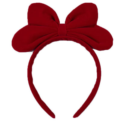 Picture of Meekest Red Headband Big Red Bow For Hair Costume for Halloween Snow White Cosplay Cute Accessories Non-slip Hairband Christmas
