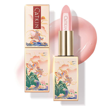 Picture of Catkin Tinted Lip Balm Sheer Lip Stain Ultra Hydrating Lip Moistrurizer Chapstick with Vitamin E Nourishing For Cracked & Dry Lips 0.12 oz C16 CINNAMON - Light Pink