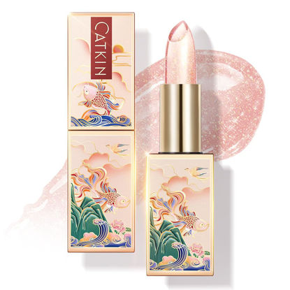 Picture of Catkin Tinted Lip Balm Color Changing Lip Stain Ultra Hydrating Lip Moistrurizer Chapstick with Vitamin E Nourishing For Cracked & Dry Lips 0.12 oz C18 ISARO