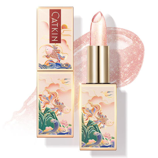 Picture of Catkin Tinted Lip Balm Color Changing Lip Stain Ultra Hydrating Lip Moistrurizer Chapstick with Vitamin E Nourishing For Cracked & Dry Lips 0.12 oz C18 ISARO