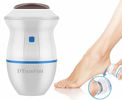 Picture of [2020 LATEST] Electronic Pedicure Foot File Callus Remover- Portable Electric Foot Grinder Best Pedicure Tools Double Head Professional Feet Care Sander for Cracked Heels and Hard Skin (BLUE)