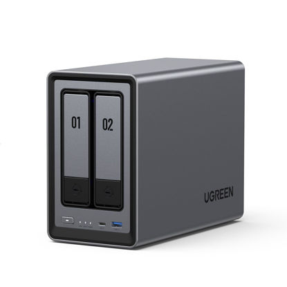 Picture of UGREEN NASync DXP2800 2-Bay Desktop NAS, Intel N100 Quad-core CPU, 8GB DDR5 RAM, 2.5GbE, 2 * M.2 NVMe Slots, 4K HDMI, Network Attached Storage (Diskless)