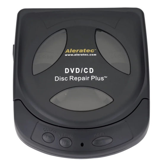 Picture of Aleratec Motorized DVD CD Cleaner Disc Repair System - Scratch Remover and Cleaner for CD Player Discs - Includes Solution - Portable Disc Cleaner for Restoring CDs, DVDs, and More