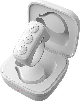 Picture of Remote Control for TikTok, Page Turner for Kindle App, Bluetooth Camera Video Recording Remote, Scrolling Ring for TIK Tok, iPhone, iPad, iOS, Android - White