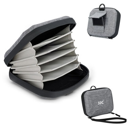 Picture of JJC Hard Shell Lens Filter Case Bag Up to 95mm, 4 Pockets Lens Filter Holder with Cleaning Cloth, Camera Lens Filter Storage Case Carrying Pouch for Photography Filter Round Filter ND UV CPL