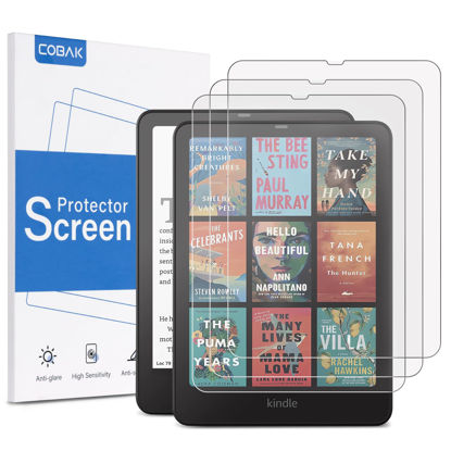Picture of CoBak 3 Pack Anti-Glare Matte Screen Protector for 7" Kindle Paperwhite 12th Gen 2024 & Kindle Colorsoft Signature Edition,Boox Go 7,Kobo Aura 2 - High Clarity, Fingerprint Resistant - Fine-Grit Texture PET Film