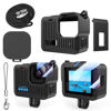Picture of AAIOOEA Accessories Kit Compatible with Go Pro Hero Black Silicone Sleeve Protective Case Tempered Glass Screen Protector Battery Side Cover for Go Pro Hero