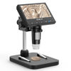 Picture of Elikliv Coin Microscope, 4.3'' LCD Digital Microscope 1000x, Coin Magnifier with 8 Adjustable LED Lights, PC View Compatible with Windows/Mac, EDM4B, Black
