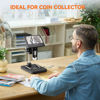 Picture of Elikliv Coin Microscope, 4.3'' LCD Digital Microscope 1000x, Coin Magnifier with 8 Adjustable LED Lights, PC View Compatible with Windows/Mac, EDM4B, Black
