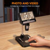 Picture of Elikliv Coin Microscope, 4.3'' LCD Digital Microscope 1000x, Coin Magnifier with 8 Adjustable LED Lights, PC View Compatible with Windows/Mac, EDM4B, Black