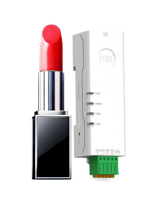 Picture of PUSR Din Rail “Lipstick” RS485 to Ethernet Serial Device Server Modbus Gateway Modbus RTU to Modbus TCP Rich Protocols TCP/UDP/HTTP/DHCP/DNS Heartbeat Packet Registration Packet USR-DR134