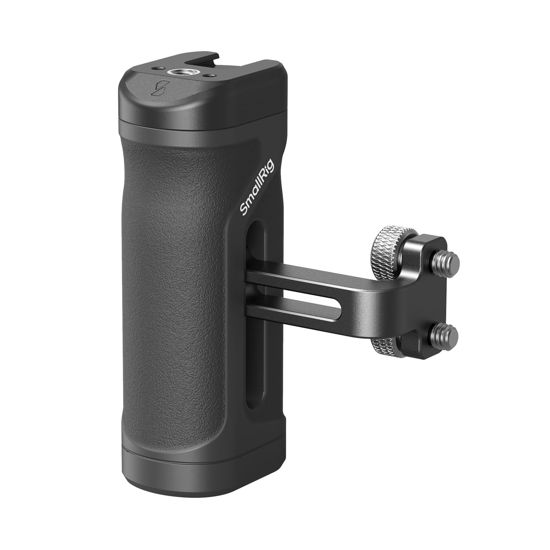 Picture of SmallRig Mini Side Handle for 1/4"-20 Threaded Holes, Camera Cage Handle for Left or Right Hand, Up and Down Adjustable, with Built-in Cold Shoe & Threaded Hole - 4755