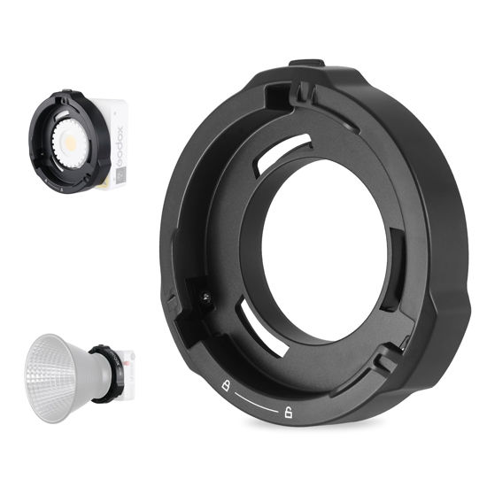 Picture of Godox ML-GB Godox Mount to Bowens Mount Speedring Adapter for Godox AD300Pro, AD400Pro, ML100BI, ML30, ML30BI, ML60, ML60BI, ML60IIBI which Adopt Godox-Mount Light